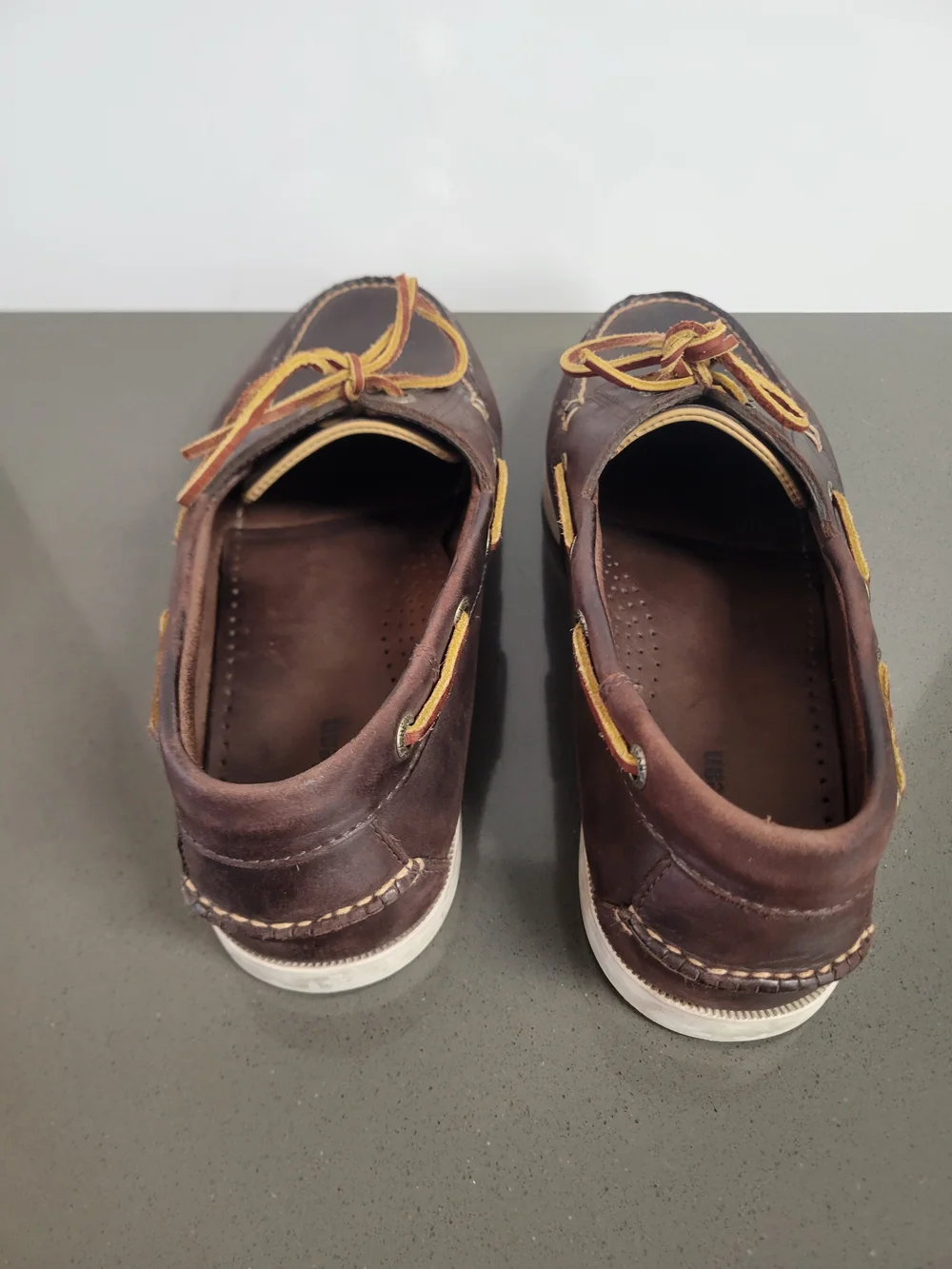 L.L. Bean Casco Bay Leather Boat Shoes - Men's Size 10.5 EE (Wide)